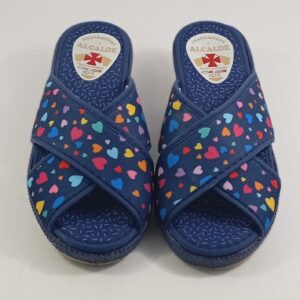 Chinela cruzada con cuña para mujer-M8034